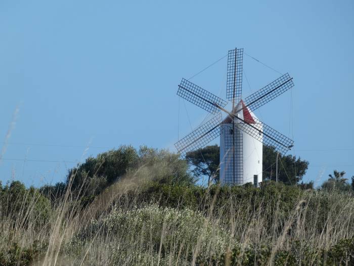 Wo kommt der viele Wind her? Windmühle auf Menorca